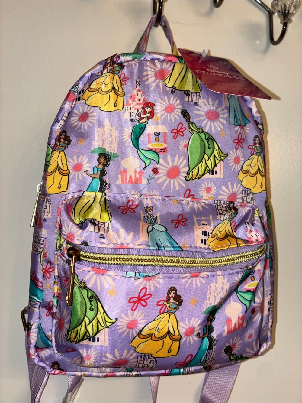 Disney princess mini purple backpack